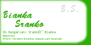 bianka sranko business card