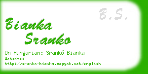 bianka sranko business card